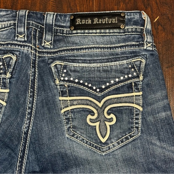 Rock Revival Liberty Boot Cut Stylish Blue Women's Jeans Y2K Vintage 31 EUC - Picture 12 of 14